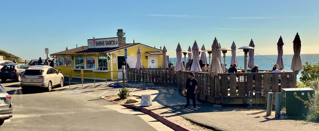Formerly known as the “Date Shack”, the Shake Shack overlooks the historical cottage area and has a wonderful view of Crystal Cove