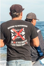 At Punta Lobos the Baja panga fishermen organized protests and demonstrations, gathering support from environmental groups, and concerned citizens across Mexico.